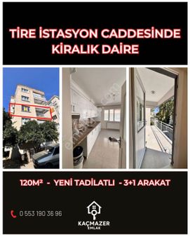 Tire İstasyon Caddesi’nde Kiralık 3+1 Daire – Yeni Tadilattan Çıktı!