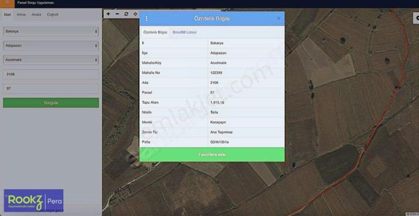 Adapazarı Acıelmalıkta Satılık Tarla