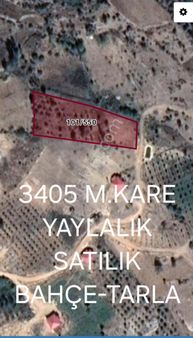 Mersin Erdemli Sorgun'da 3405 M.kare Satılık Yaylalık -tarla-bahçe