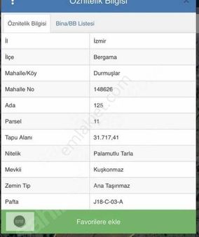 Bergamada Durmuşlar Köyünde Zeytin Ve Ceviz Tarlası