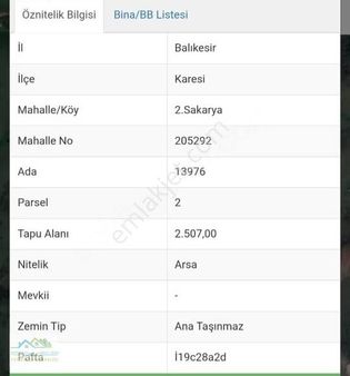 Klc'den 2 Sakarya Mah. 2.507 M2 17 Kat İmar Satılık Arsa