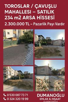 🏡 Toroslar / Çavuşlu Mahallesi – Satılık 234 M² Arsa Hissesi