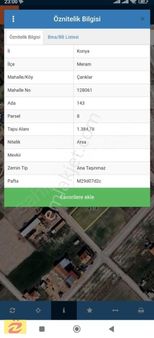 Meram Çarıklarda Müstakil İmarlı Arsa