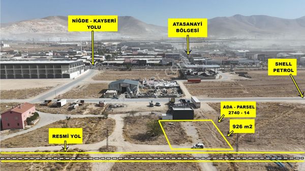 E.gökal Ata Sanayi Bölgesi Yola Cephe 926 M2 Ticari Arsa Uygun !