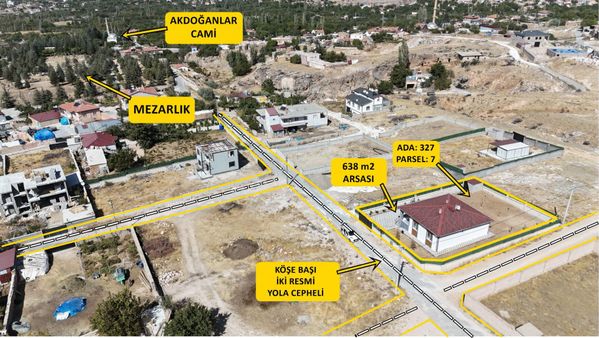 E.gökal Gümüşler Köşe Başı 638 M2 Arsa ! Tek Katlı Yazlık Ev !