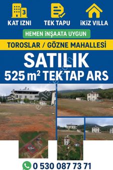 🏡 Toroslar / Gözne Mahallesi – Satılık 525 M² Tek Tapu Arsa 🌳
