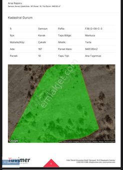 Çakallı'da Ormanın Kucağında Yatırımlık 9.462 M2 Satılık Tarla