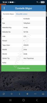 Kırıkkale Yahşihan Irmak Ankara Yoluna Yakın Satılık 434 M2 Arsa