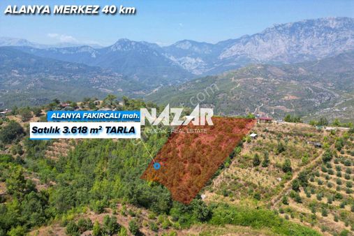 Alanya Fakırcalı’da 3.618 M² Satılık Tarla