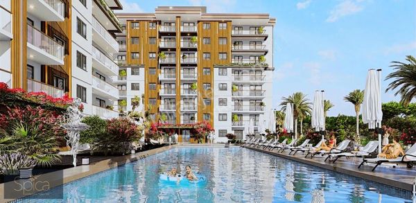 İzka North Projesinde Havuz Manzaralı 2+1 Satılık