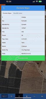 Realty World Ankadan Korkuteli Çomaklıda Yatırımlık Tarla!