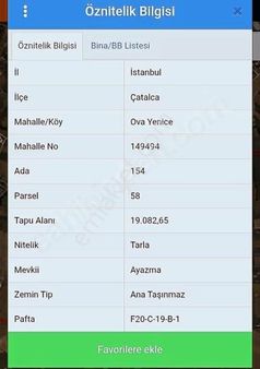 Çatalca Ova Yenice De Satılık Arsa