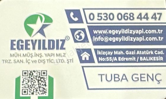 <<egeyıldız>> Edremit Güre Çamlıbel'de 115m2 Satılık Arsa Villalık