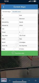 8 Menemen Seyrekte Villakente Komşu 165 Dönüm Satılık Tarla! ️