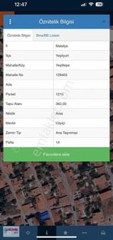 13 Hakan Büyük"ten Malatya Yeşilyurtta Köyiçi Satılık İmarlıarsa