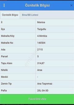 Turgutlu 4.mıntıkada Satılık İmarli Arsa 315 M2