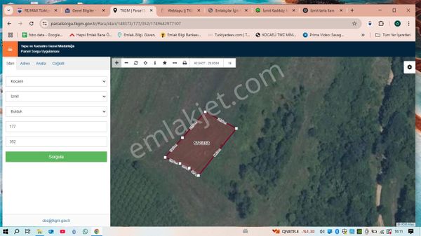 İzmıt Bulduk Çakırlar Mevkiinde Satılık Zeytinlik Tarla