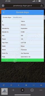 Yalova Altınova Kaytezdere'de Mükemmel 5.600 M2 Bağ Bahçe