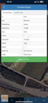 Menemen Ulucak'ta Depo Yapımına Uygun Kiralık Tarla
