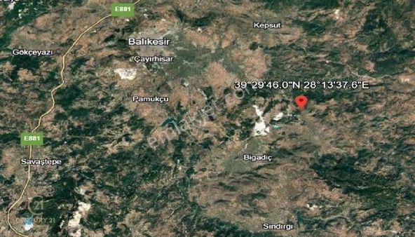 C21 Bal'dan Bigadiç Yolbaşı Mah Yola Cephe Satılık Tarla