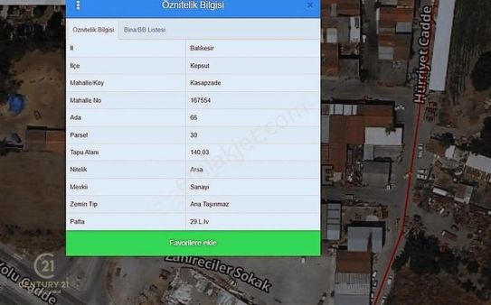 Century21 Bal'dan Kepsut Ta Sanayi Arsası