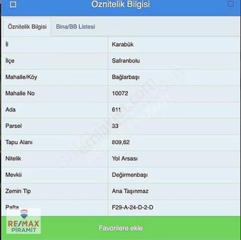 Bağlarbaşında Satılık Konut İmarlı 644m2 Ve 809m2 Arsa