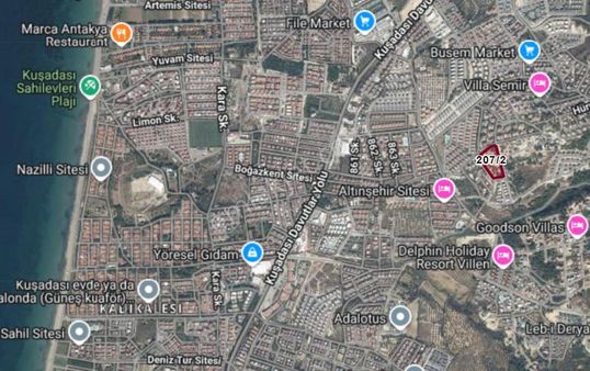 Kuşadası Soğucakta İnşaata Hazır Denize Yakın 260 M2 Yatırımlık Arsa