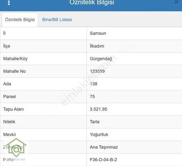 Yatırım Fırsatı: Gürgendağ Yoğurtluk Mevkiinde 3.521 M² Tarla Sa
