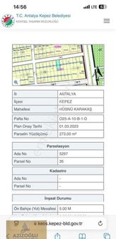 Sütçüler H, Karakaş Mah 5 Dairelik 273 M2 Arsa