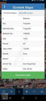 Turgutlar Mah.de 120 M² Arsa 1.300.000 Tl