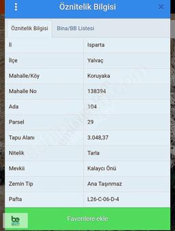 Isparta Yalvaç'ta Yatırımlık Fırsat Tarla