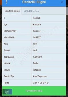 Enka Gayrimenkulden Kandıra Terzilerde Yatırımlık Tarla