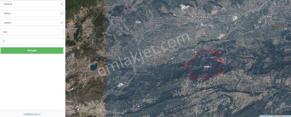 Turyap Dan Geyve Hacılarda 168 M² %40(2 Kat) İmarlı Arsa