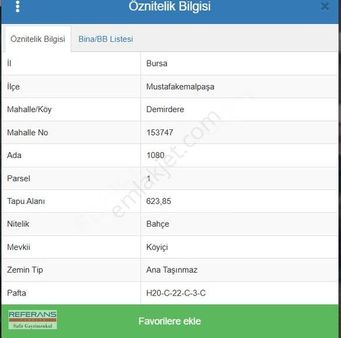 Rt Safir'den M.k.paşa Demirdere Mah. Köyiçi Satılık Arsa