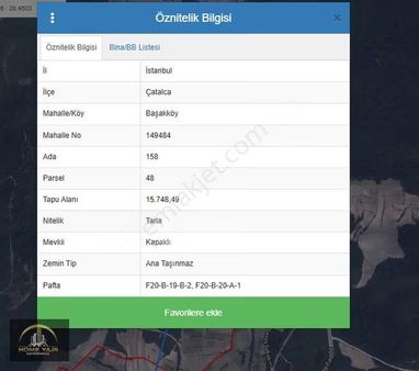 Home'dan Çatalça Başak'köyde Satılık 250m+250m Yatırımlık Arsa..
