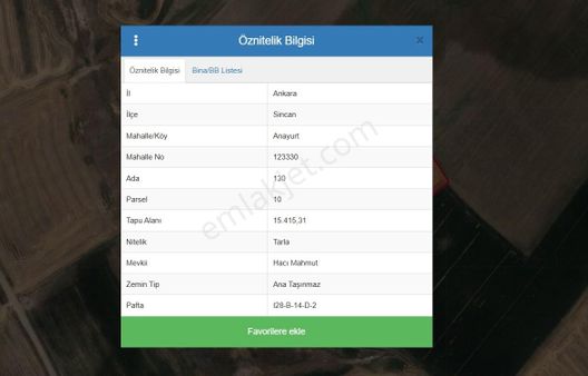 Anayurt Mah. Besi Çift. Ve Organize Sanayi Yakını Satılık Tarla
