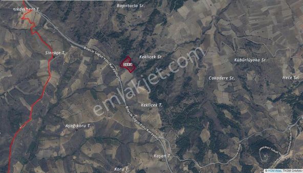 Bilecik Söğüt İlçesi Küre Köyü Satılık Tek Tapu Müstakil Arsa