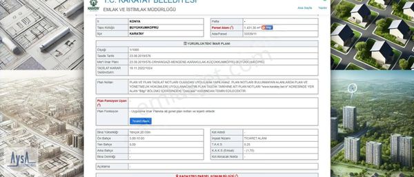 Aysa'dan Mengene Caddesi Üzeri 84 M2 Satılık Ticari Arsa Hissesi