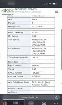 A.kayabaşında 991 M2 1.8 Emsal M2 Arsa Yarısı Satılıktır