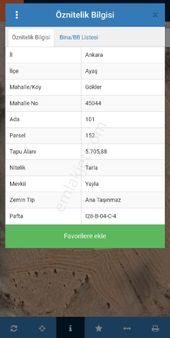 Ayaş Gökler 5700m2 Tek Tapu Ankara Manzaralı (bağ Bahçeye Uygun)