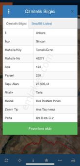 Sincan Temelli Ücrette Kadastro Yol Cephe 27 Dönüm Fırsat Tek Tapu Müstakil Parsel