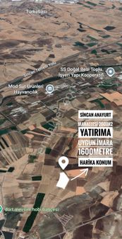 Sincan Anayurt Mahallesi 2.000m2 İmara 1600 Metre Harika Konum Yatırımlık Hisse Tapulu