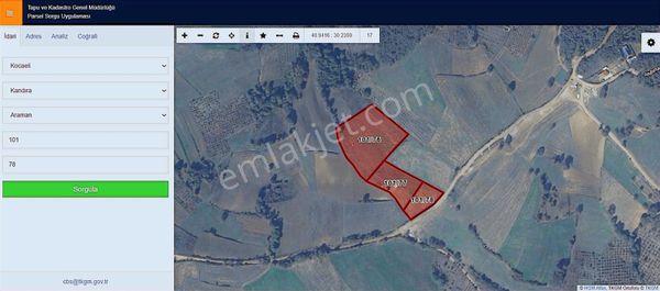 Kandıra Aramanda 15.630 M2 Yola Cephe Satılık Tarla