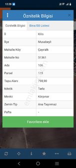 Musabeyli Çayıralti Köyünde Satılık Tarla