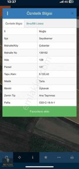 Muğla Seydikemer Çobanlarda Satılık 6.100 M2 Yola Cepheli Tarla