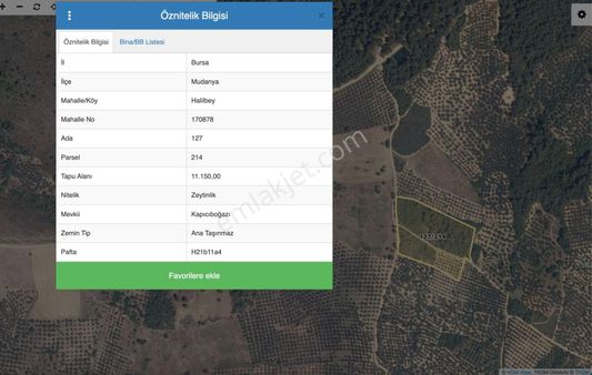 Mudanya Halilbey Mahallesi Satılık 11.150 M2 Arazi