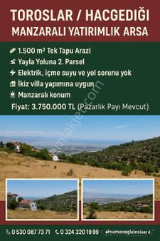 🌄 Toroslar / Hacgediği – Manzaralı Yatırımlık Arsa 🌄