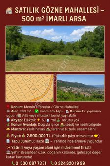 🏡 Satılık Gözne Mahallesi – 500 M² İmarlı Arsa 🏡
