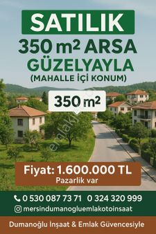 🏡 Satılık 350 M² Arsa – Toroslar / Güzelyayla (mahalle İçi Konum)