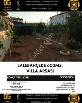 ⭕ Meram / Lalebahçede Villa İmarlı Fırsat Arsa